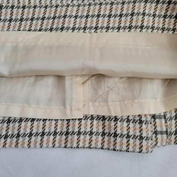 Yellow Plaid Pencil Wool Blend Skirt Size XS - Picture 3 of 10